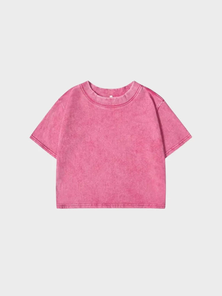 Women Cropped Washed T-Shirt - Image 3
