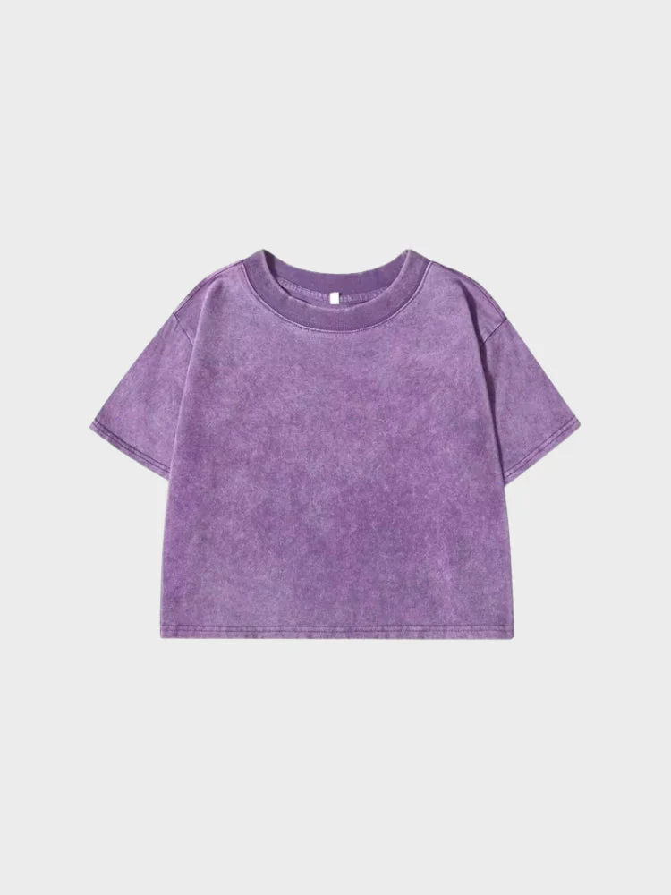 Women Cropped Washed T-Shirt - Image 6
