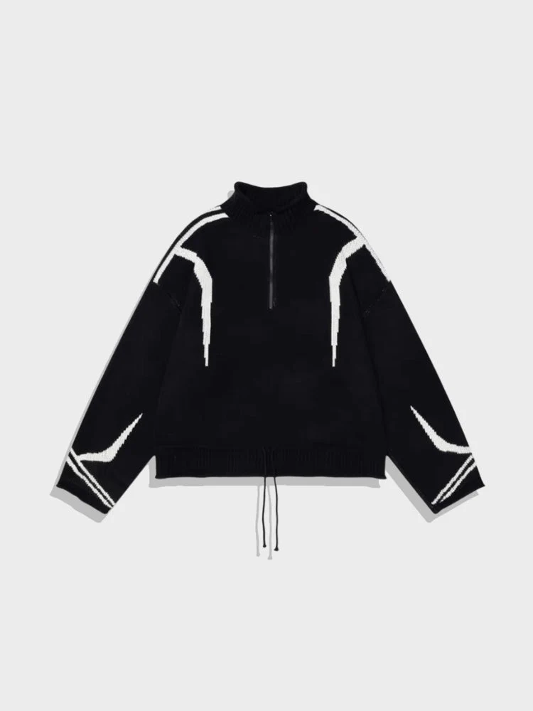 Y2K Winter Half Zip Up Sweater - Image 12